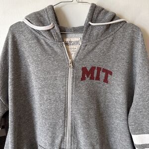 MIT Zip Hoodie Grey Zip Massachusetts Institute Technology Sweatshirt | Mens XL